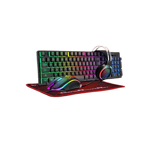 T-WOLF TF400 4 In 1 Rainbow Gamers Keyboard Mouse Mousepad And Headphones Combo — photo 2