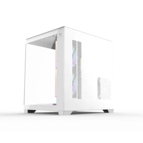 T-Wolf Mystery Box NV X5 Infinity ARGB M-ATX Mid Tower Gaming Casing White — photo 3