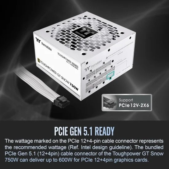 Thermaltake ToughPower GT Snow 750W 80 Plus Gold Power Supply — photo 2