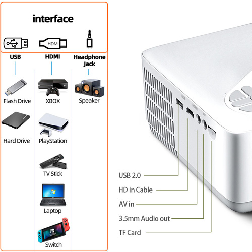 AUN AKEY8 Android 6000Lumens Smart Portable Projector — photo 2