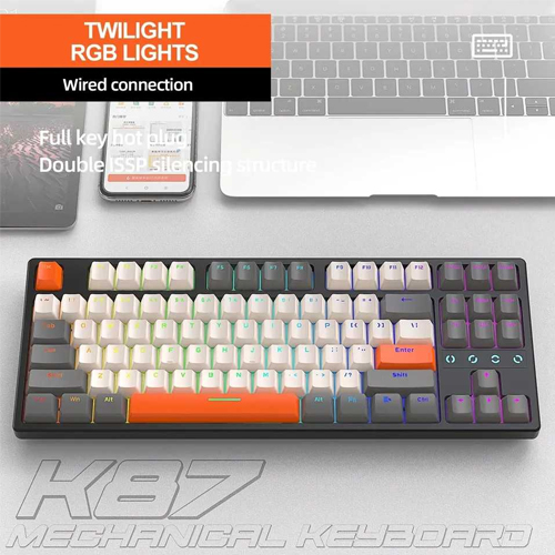 Ziyoulang FreeWolf K87 Single Backlit Wired Gaming Mechanical Keyboard — photo 3