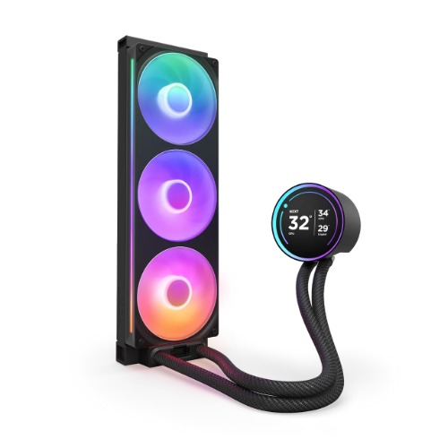 NZXT Kraken Elite 360 RGB V2 360mm AIO Liquid CPU Cooler with 2.72 inch IPS Display - Black — photo 2