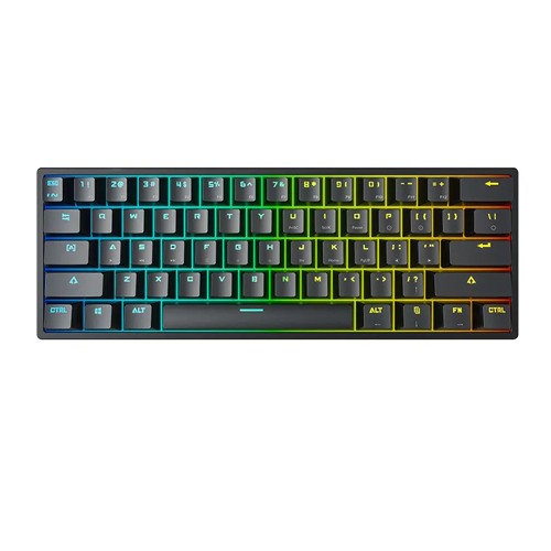 LEAVEN K620 61 Keys Full Black Wired Mechanical Gaming Keyboard — photo 2
