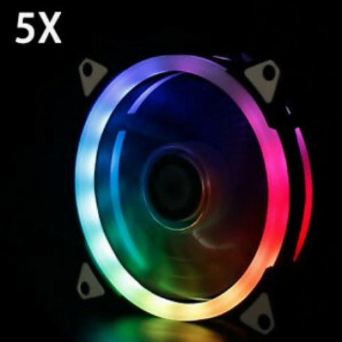 HXHF HF-200 RGB 5 IN 1 120MM CASE COOLING FAN PACK — photo 2