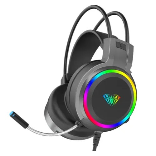 AULA S608 3.5 mm Wired RGB Gaming Headphone