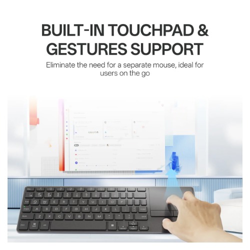 Rapoo E900T Portable Wireless Keyboard with Touchpad - Black — photo 5