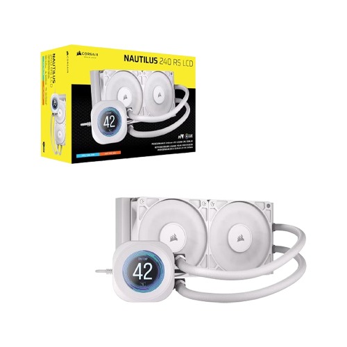 Corsair NAUTILUS 240 RS LCD Liquid CPU Cooler - White — photo 2