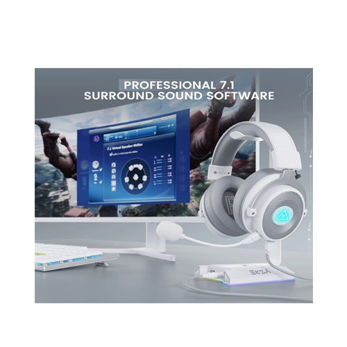 EKSA E900 Pro white Noise Cancelling 7.1 Surround Sound Gaming Headset — photo 2