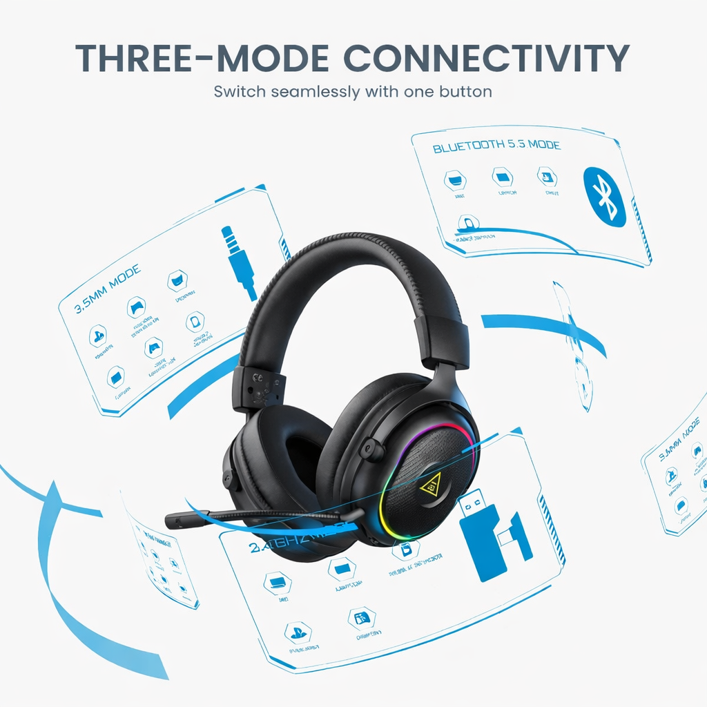 EKSA Mako BT 2.4 GHz Wireless Gaming Headset — photo 2