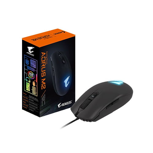 GIGABYTE AORUS M2 6200 DPI 7 BUTTON RGB GAMING MOUSE