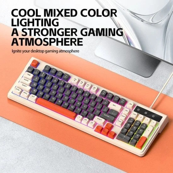 T-WOLF T13 Mixed Color Keycaps Gaming Keyboard — photo 2