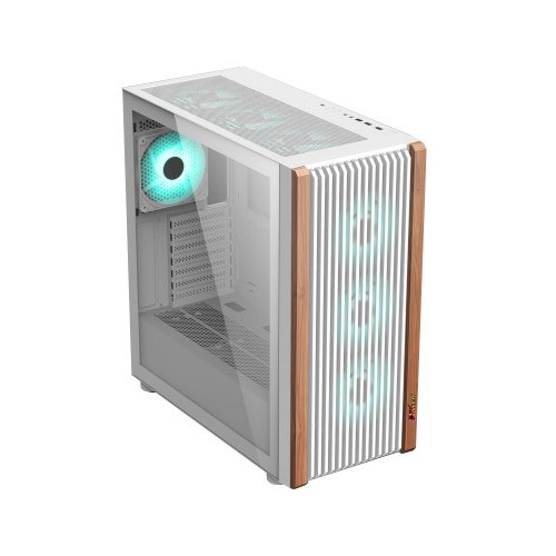 PC POWER PP-GS680 WOOD MESH WH Casing With 6 FANS