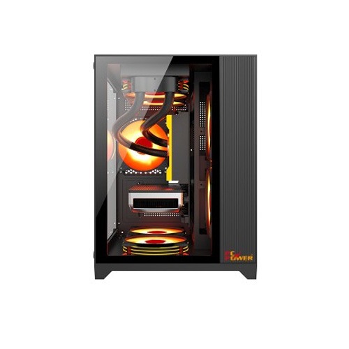 PC POWER ICE CUBE BK 3 ARGB FAN GAMING CASING — photo 3