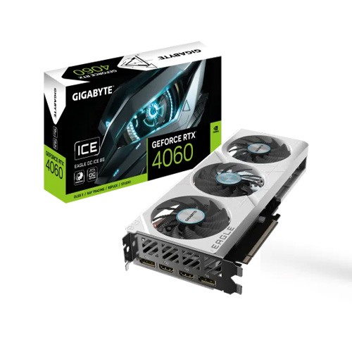 GIGABYTE GeForce RTX 4060 EAGLE OC ICE 8G GDDR6 Graphics Card
