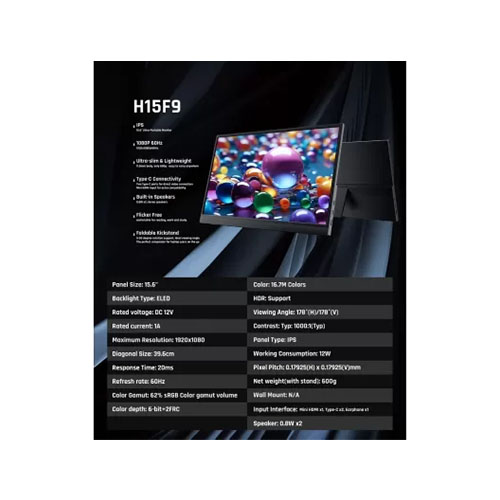 KTC H15F9 15.6 Inch Portable IPS Monitor — photo 4