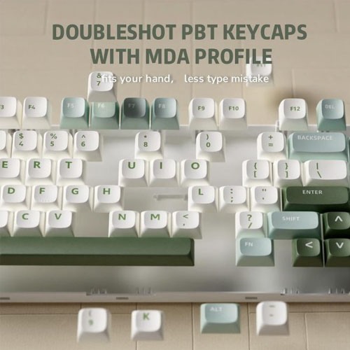 RK ROYAL KLUDGE R75 Wired Mechanical Keyboard (White-Green) — photo 3