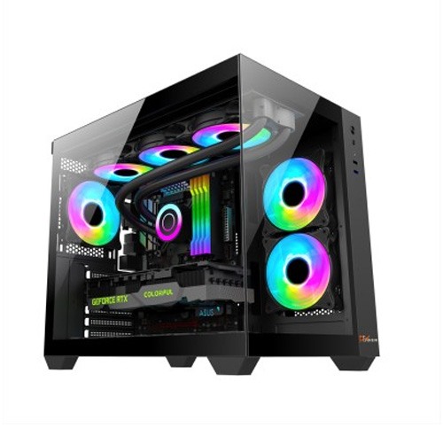 PC POWER PG-H600 ICELAND 6 ARGB FAN ATX GAMING CASING WITH 650W PSU